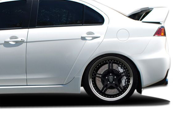 2008-2015 Mitsubishi Lancer Duraflex Evo X Look Rear Fender Flares - 4PC - 10695
