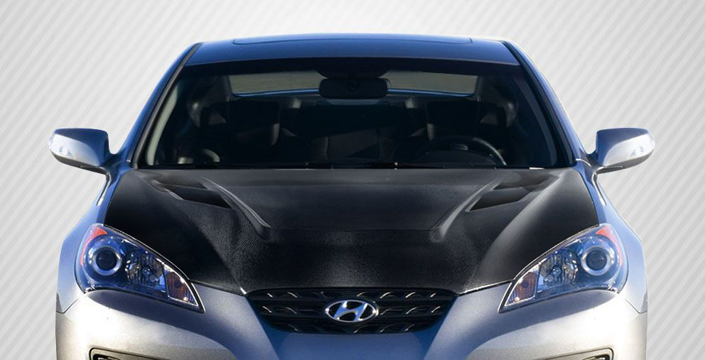 2010-2012 Hyundai Genesis Coupe 2DR Carbon Fiber Vader Hood - 1 Piece - 108585