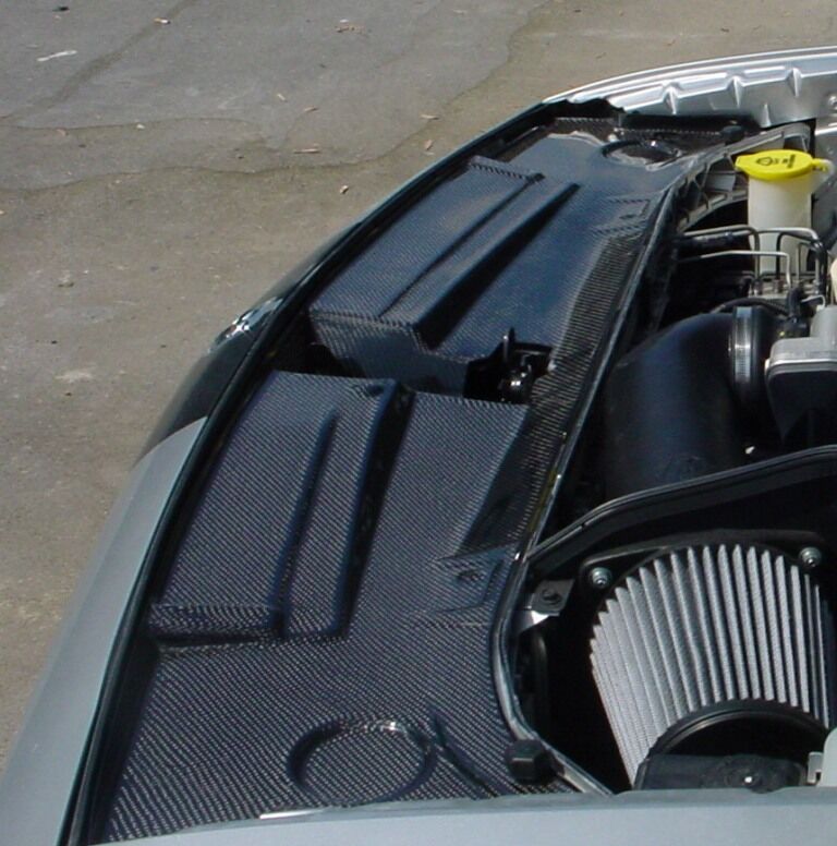 2008-2010 Dodge Challenger 2dr Carbon Fiber Radiator Cover - CBD-DGCHLCFRDCV