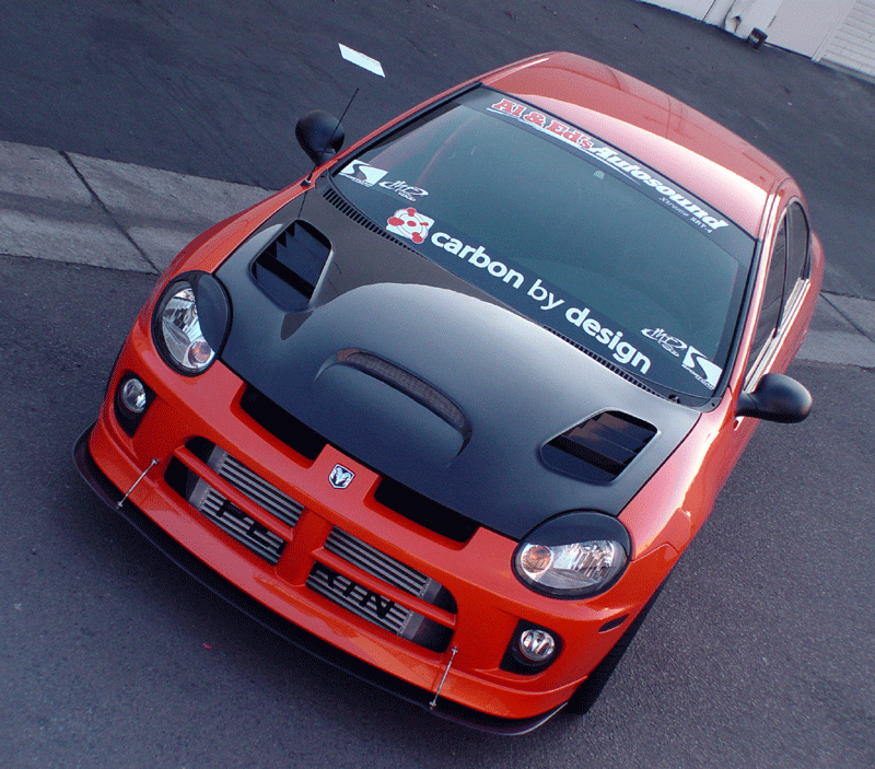 2003-2005 Dodge Neon SRT-4 Ram Air Functional Carbon Fiber Hood