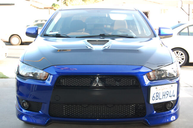 2008-2010 Mitsubishi Lancer 4dr EVO X Style Carbon Fiber Hood