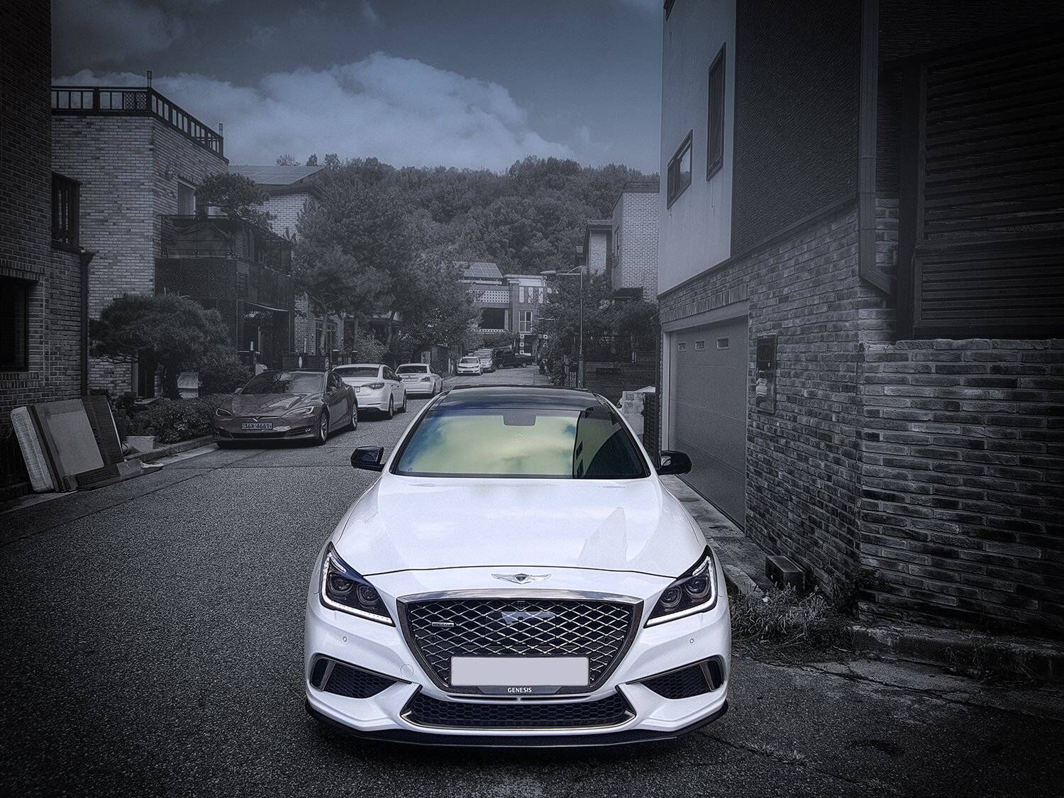 2016-2020 Genesis G80 DH V1 Carbon Fiber Front Lip by ADRO USA