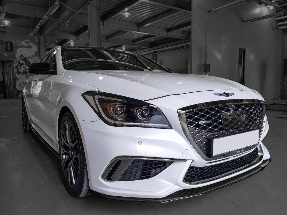 2016-2020 Genesis G80 DH V1 Carbon Fiber Front Lip by ADRO USA - A11A20-1201