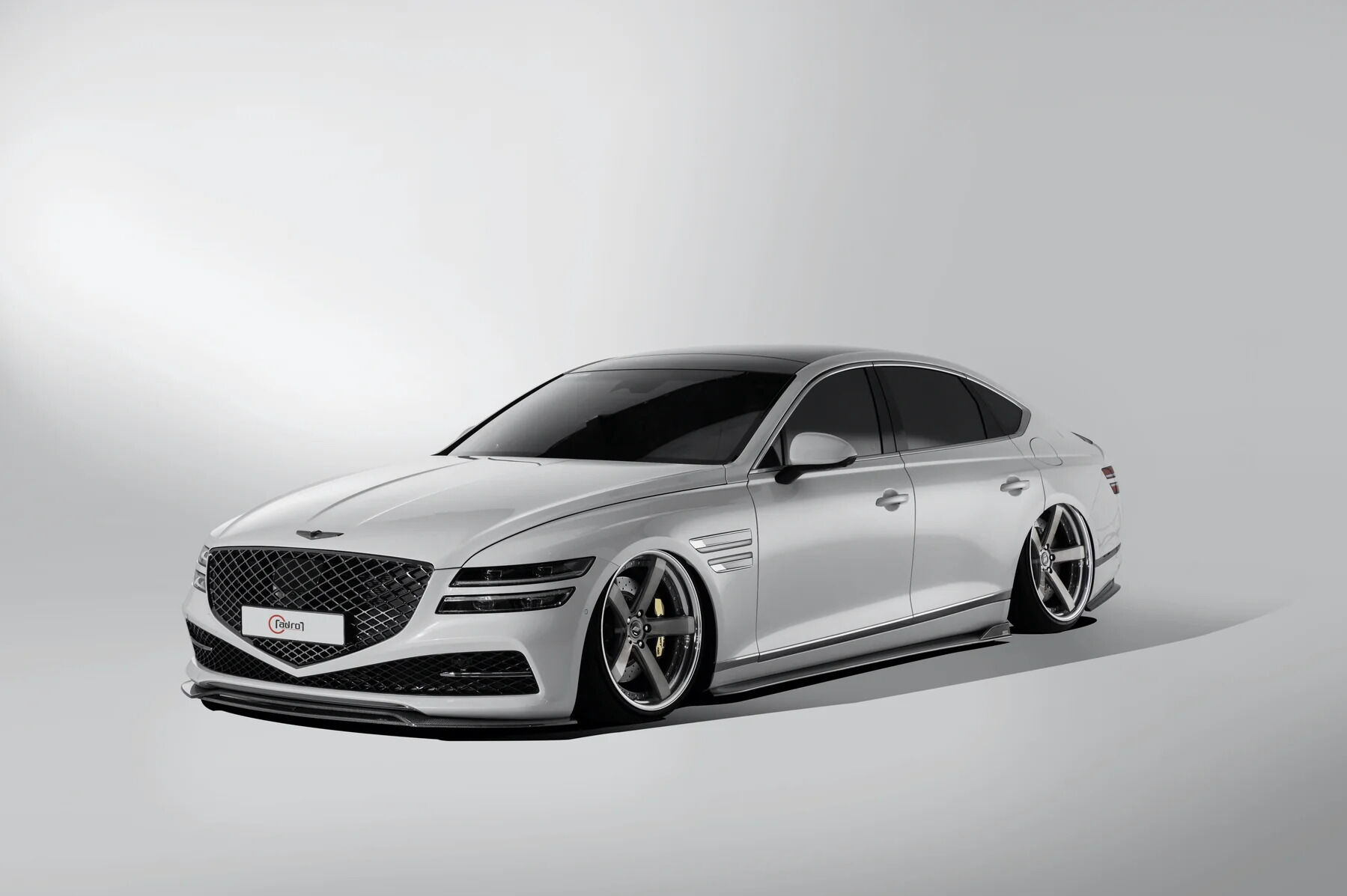 2021-2023 Genesis G80 Prestige/Advanced 2.5T/3.5T RG3 V1 Carbon Fiber Front Lip by ADRO USA - A11A21-1201
