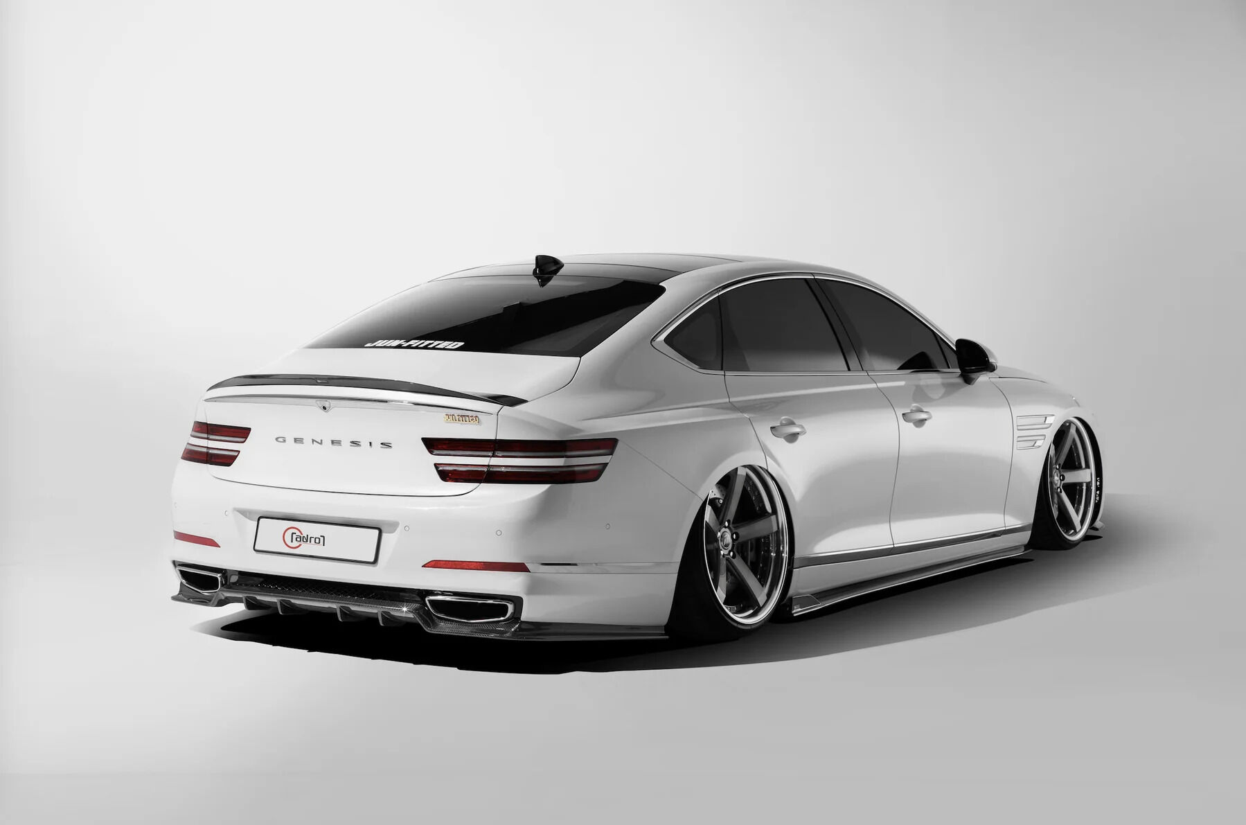 2021-2023 Genesis G80 Prestige/Advanced 2.5T/3.5T RG3 V1 Carbon Fiber Rear Diffuser by ADRO USA - A11A21-1301