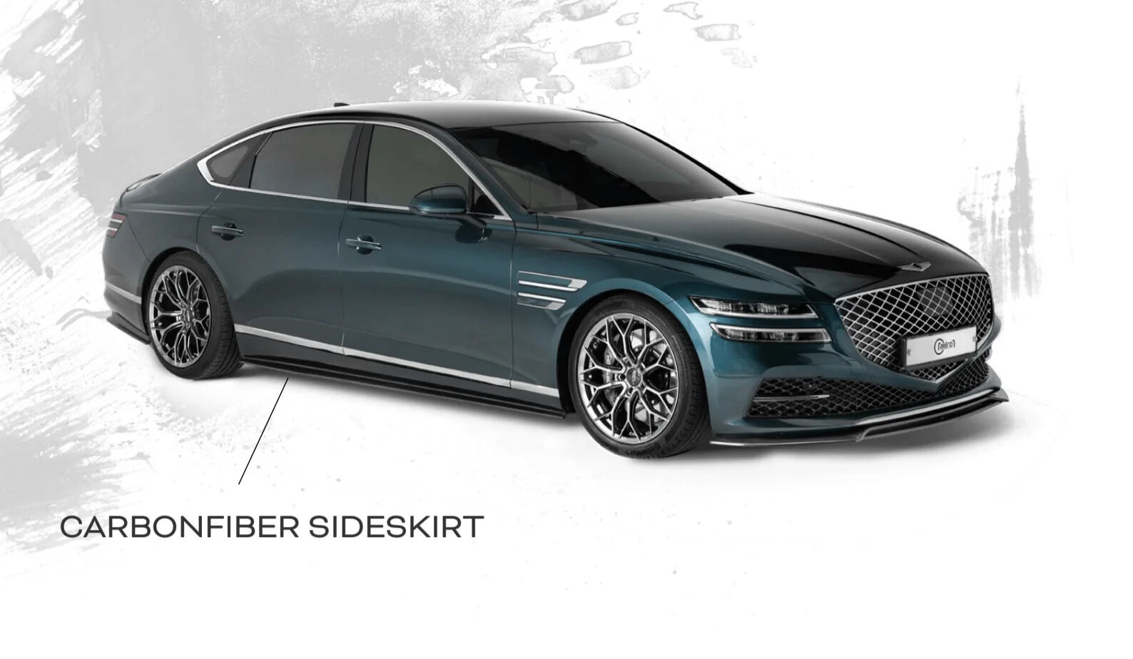 2021-2023 Genesis G80 Prestige/Advanced/Sport 2.5T/3.5T RG3 V2 Carbon Fiber Side Skirts by ADRO USA