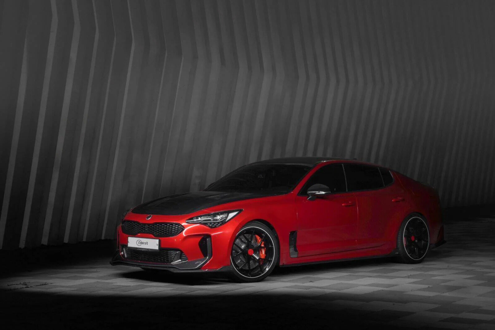 2018-2023 Kia Stinger GT/GT-Line/GT1/GT2 V2 Carbon Fiber Lower Front Lip by ADRO USA