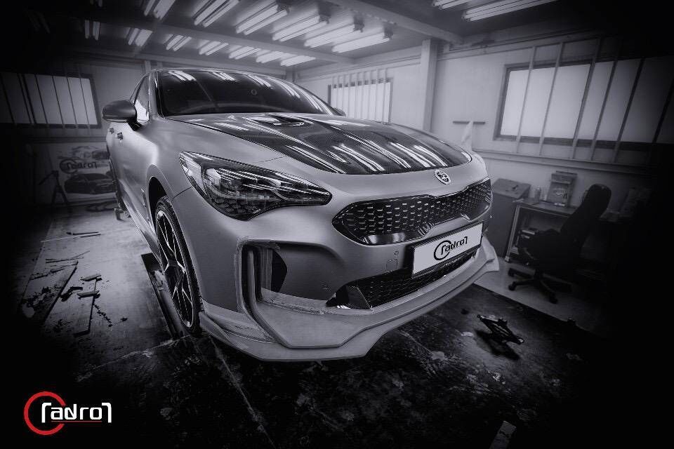 2018-2023 Kia Stinger GT/GT-Line/GT1/GT2 V2 Carbon Fiber Lower Front Lip by ADRO USA