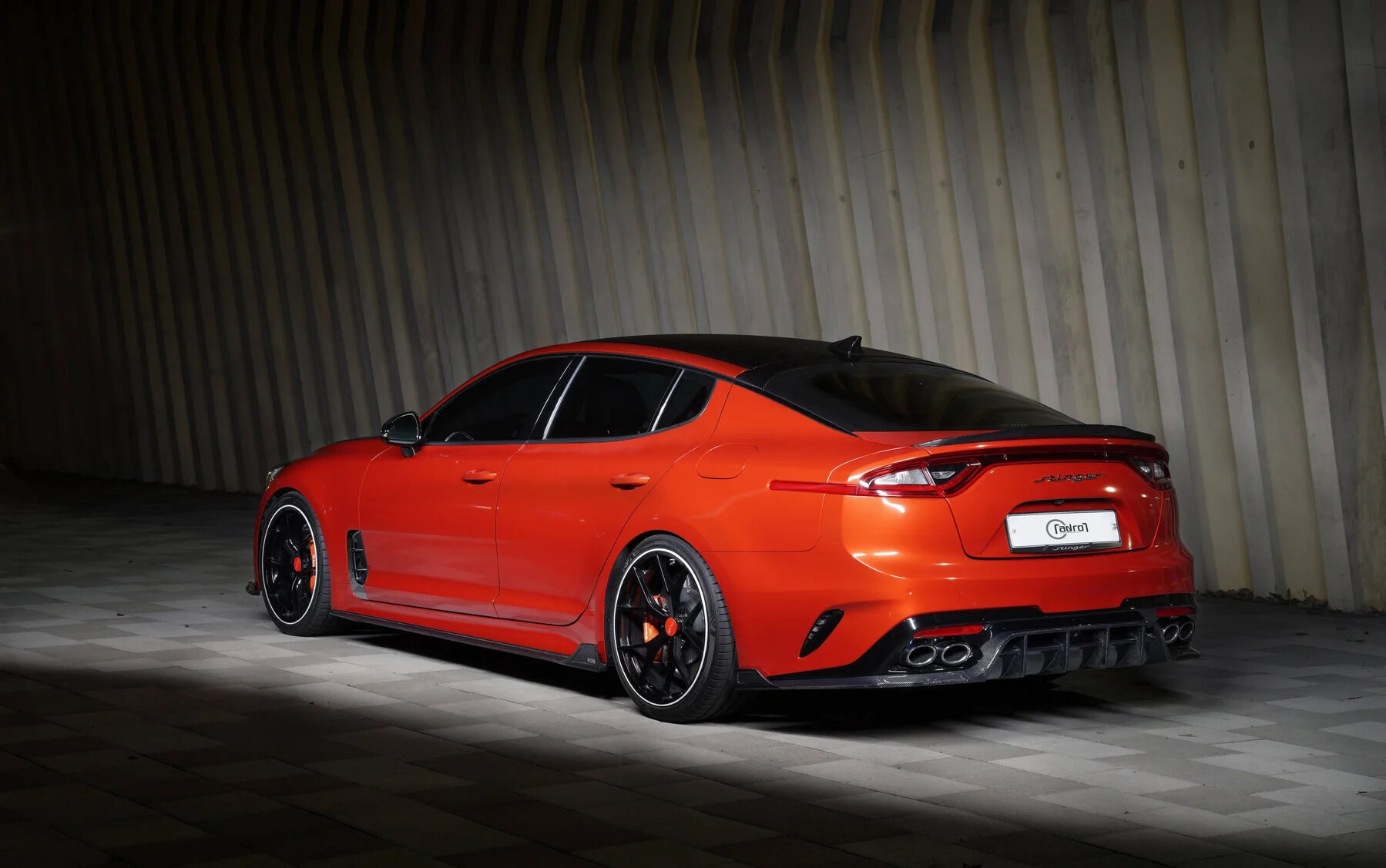 2018-2022 Kia Stinger GT/GT-Line/GT1/GT2 V2 Carbon Fiber Rear Diffuser by ADRO USA