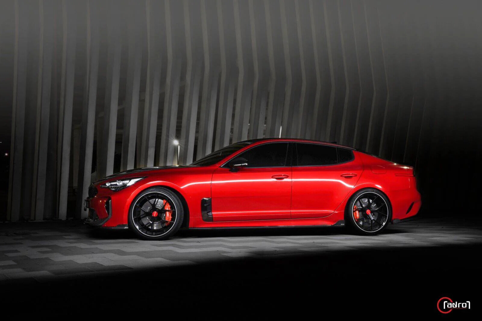 2018-2023 Kia Stinger GT/GT-Line/GT1/GT2/Premium/2.0 Base V2 Carbon Fiber Side Skirts by ADRO USA - A12A30-1402