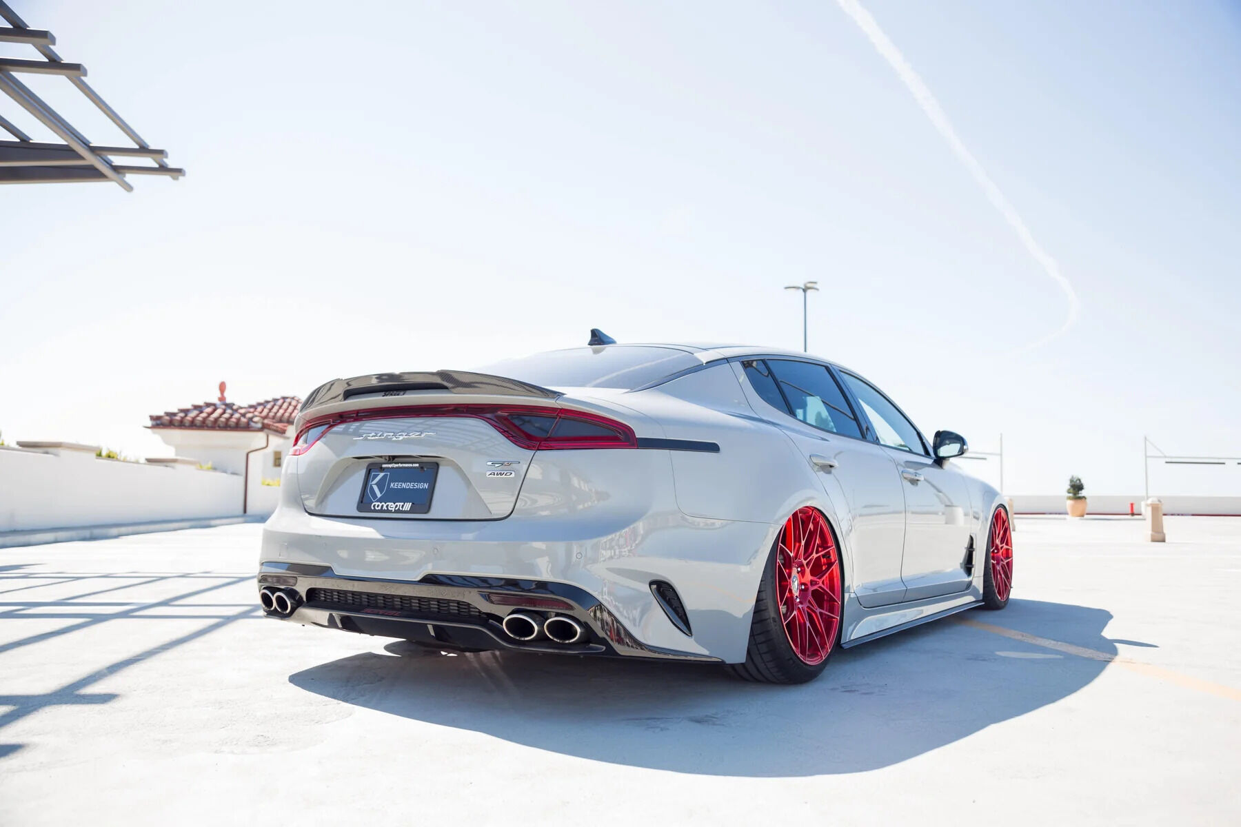 2018-2023 Kia Stinger GT/GT-Line/GT1/GT2/Premium/2.0 Base V1 Carbon Fiber Trunk Spoiler by ADRO USA