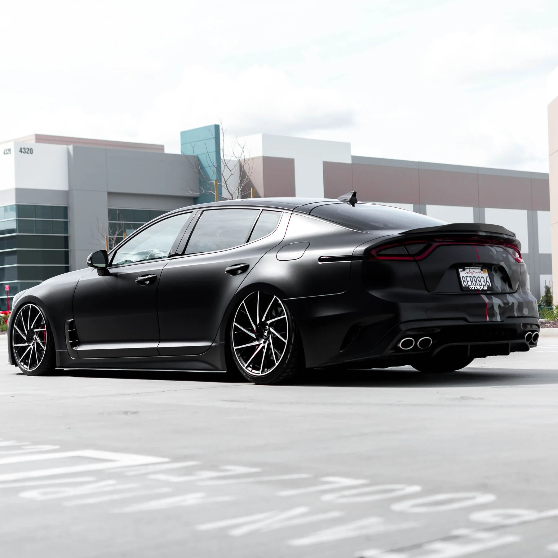 2018-2021 Kia Stinger GT/GT-Line/GT1/GT2/Premium/2.0 Base V2 Carbon Fiber Trunk Spoiler by ADRO USA