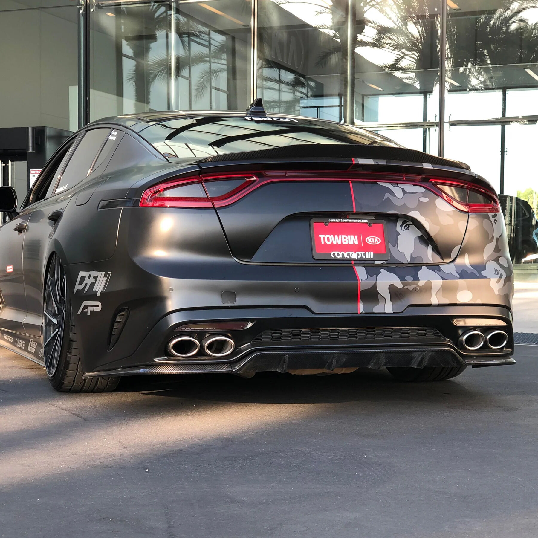 2018-2021 Kia Stinger GT/GT-Line/GT1/GT2/Premium/2.0 Base V2 Carbon Fiber Trunk Spoiler by ADRO USA - A12A30-1502