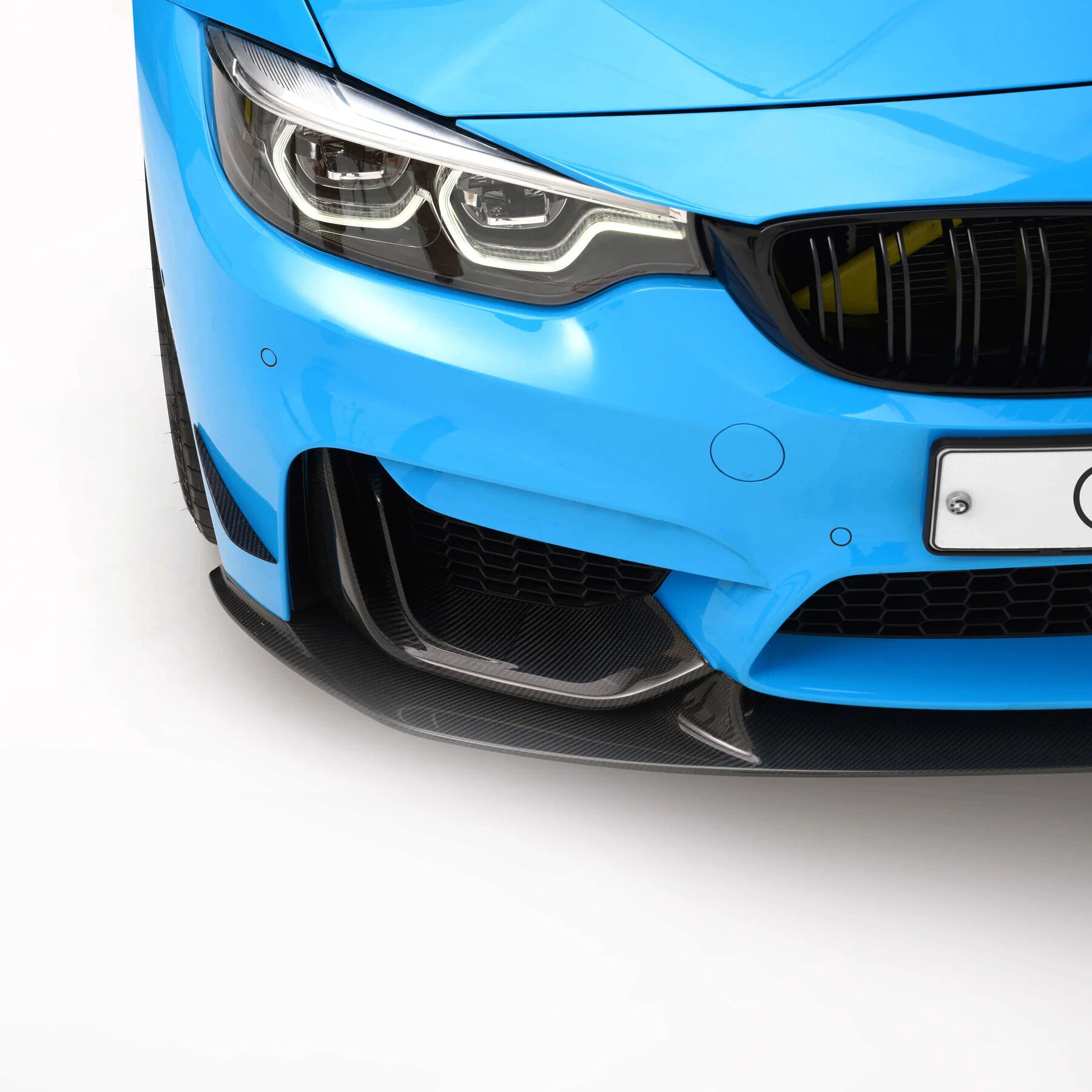 2015-2020 BMW M3 F80 V1 Carbon Fiber Front Bumper Canard by ADRO USA
