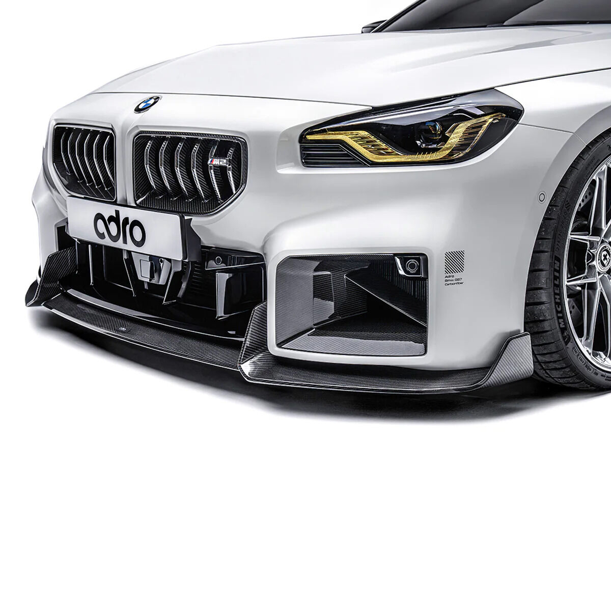 2023-2025 BMW M2 G87 Dry Carbon Fiber Front Lip by ADRO USA - A14A90-1201