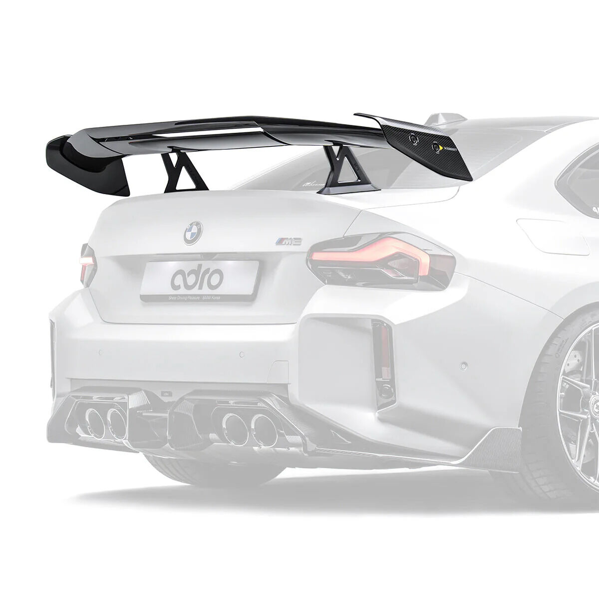 2023-2025 BMW M2 G87 Dry Carbon Fiber AT-R3 Swan Neck Wing by ADRO USA