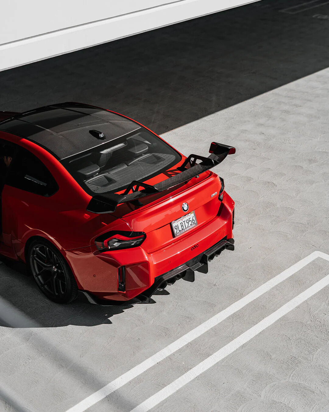 2023-2025 BMW M2 G87 Dry Carbon Fiber AT-R3 Swan Neck Wing by ADRO USA