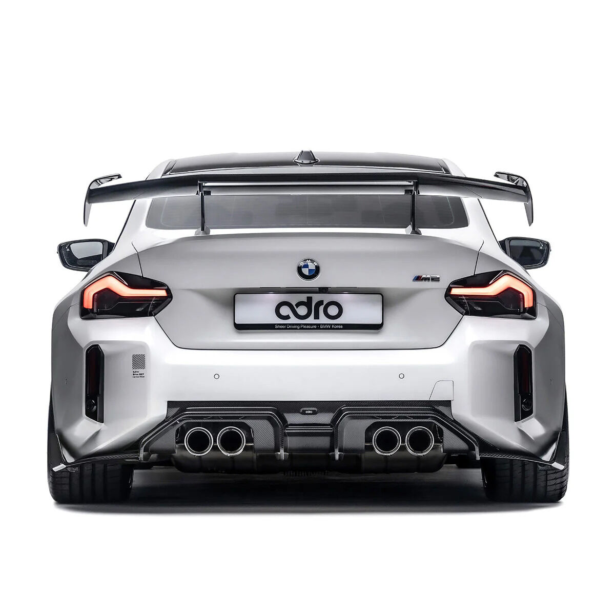 2023-2025 BMW M2 G87 Dry Carbon Fiber AT-R3 Swan Neck Wing by ADRO USA