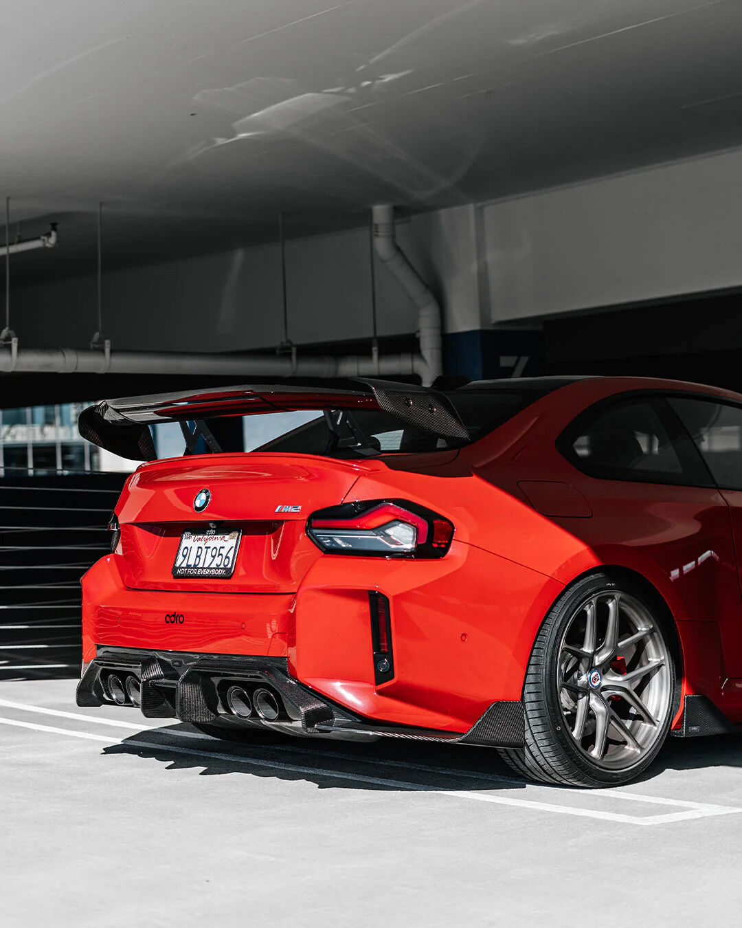 2023-2025 BMW M2 G87 Dry Carbon Fiber AT-R3 Swan Neck Wing by ADRO USA