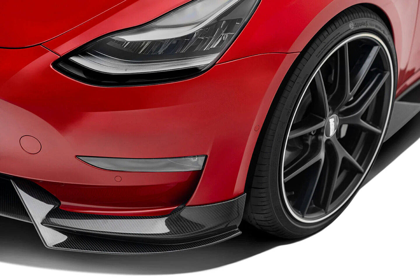 2017-2023 Tesla Model 3 V1 Dry Carbon Fiber Front Lip by ADRO USA