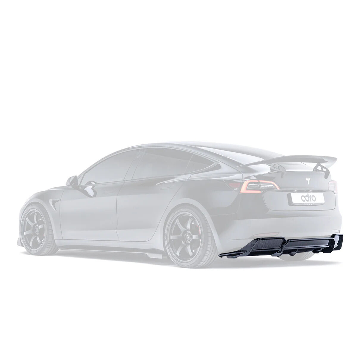 2017-2023 Tesla Model 3 V2 Carbon Fiber Rear Diffuser by ADRO USA