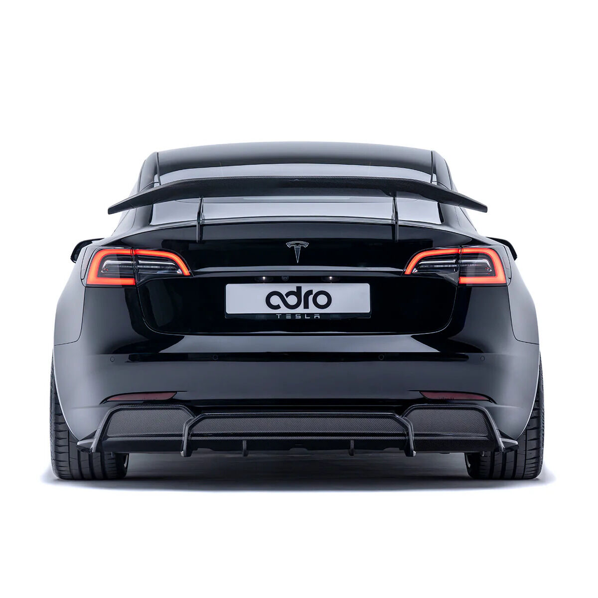 2017-2023 Tesla Model 3 V2 Carbon Fiber Rear Diffuser by ADRO USA - A15A10-1302