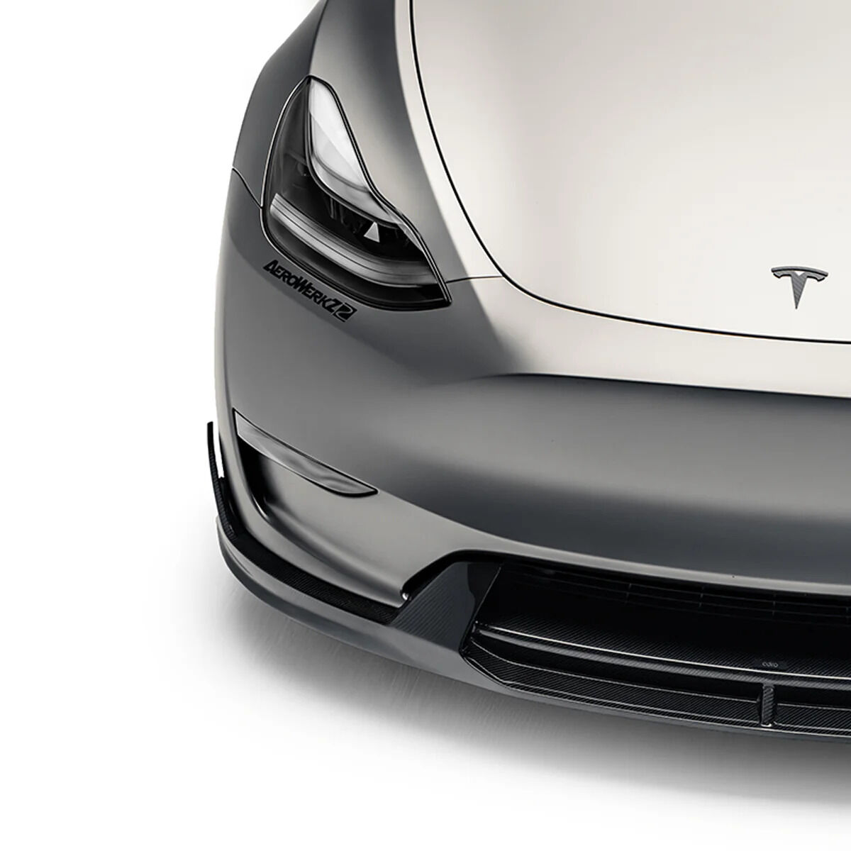 2019-2025 Tesla Model Y V2 Carbon Fiber Front Lip by ADRO USA