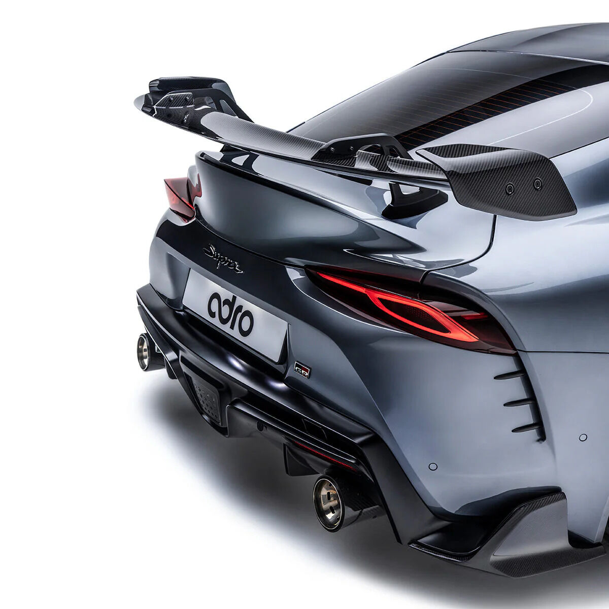 2020-2024 Toyota GR Supra A90/A91 V1 Dry Carbon Fiber AT-R Swan Neck Wing by ADRO USA