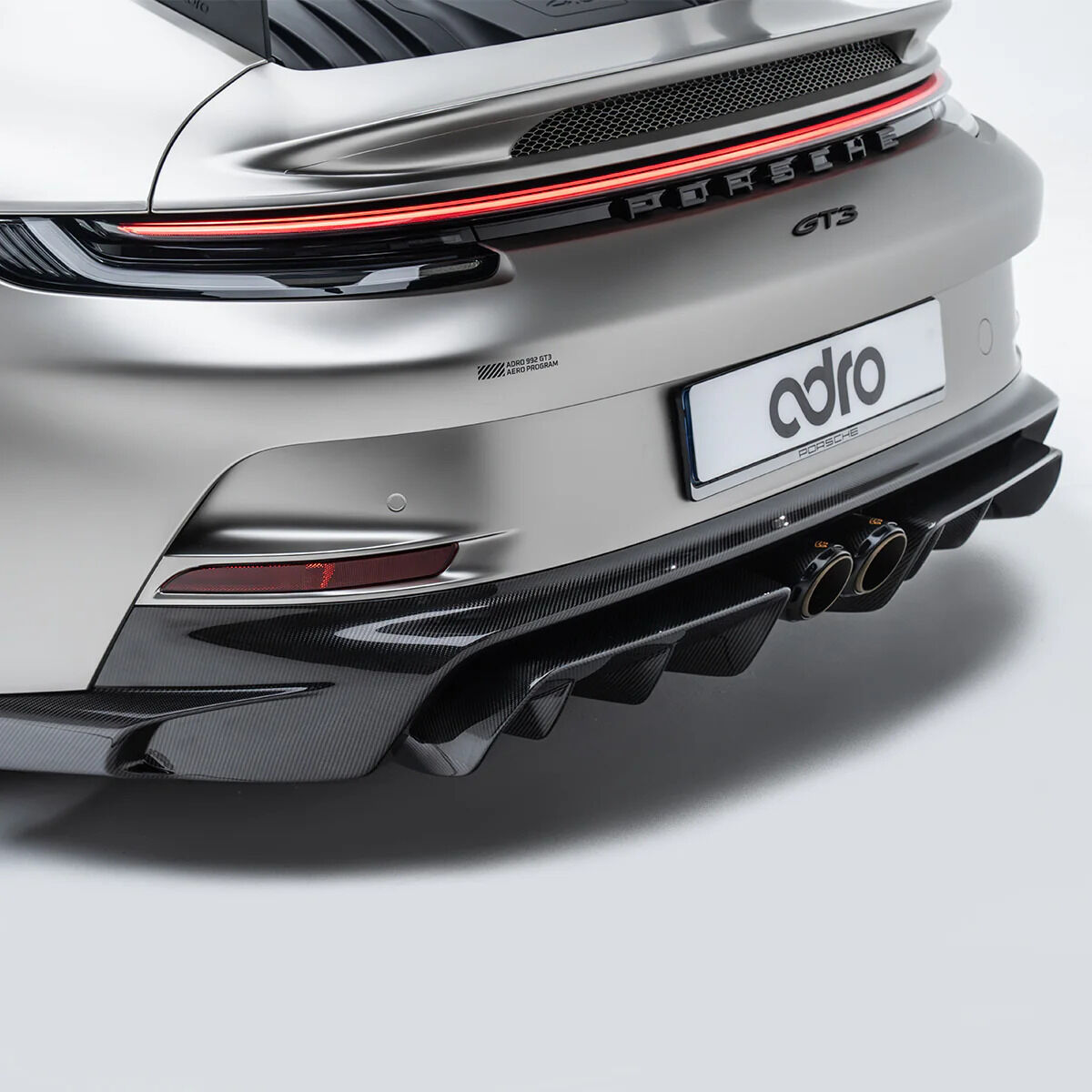 2021-2025 Porsche 911 992.1 GT3 V1 Dry Carbon Fiber Rear Diffuser by ADRO USA