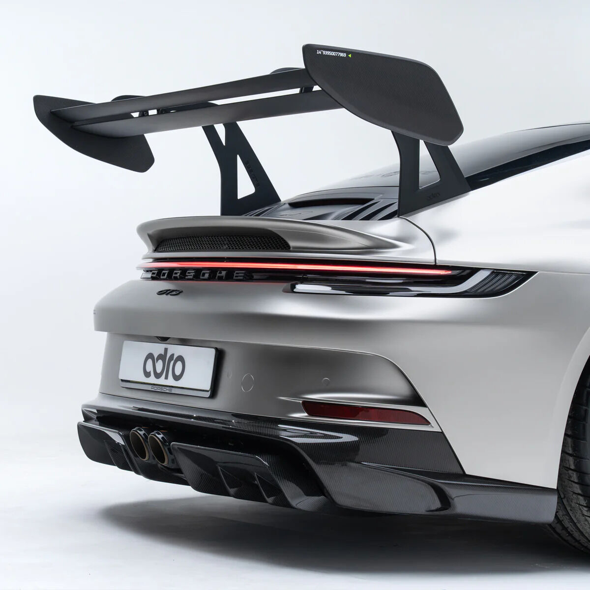 2021-2024 Porsche 911 992.1 GT3 V1 Dry Carbon Fiber AT-P Swan Neck Wing by ADRO USA - A23A10-1501