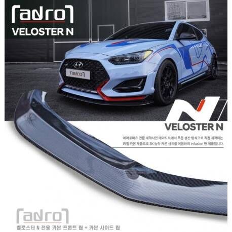 2019-2022 Hyundai Veloster N V1 Carbon Fiber Front Lip by ADRO USA