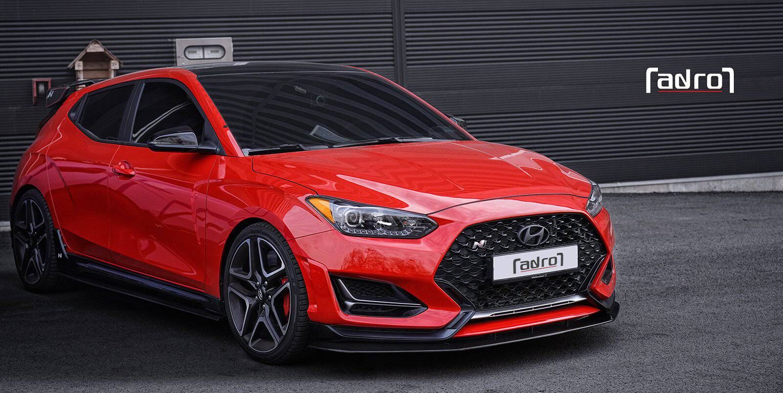 2019-2022 Hyundai Veloster N V1 Carbon Fiber Side Skirts by ADRO USA