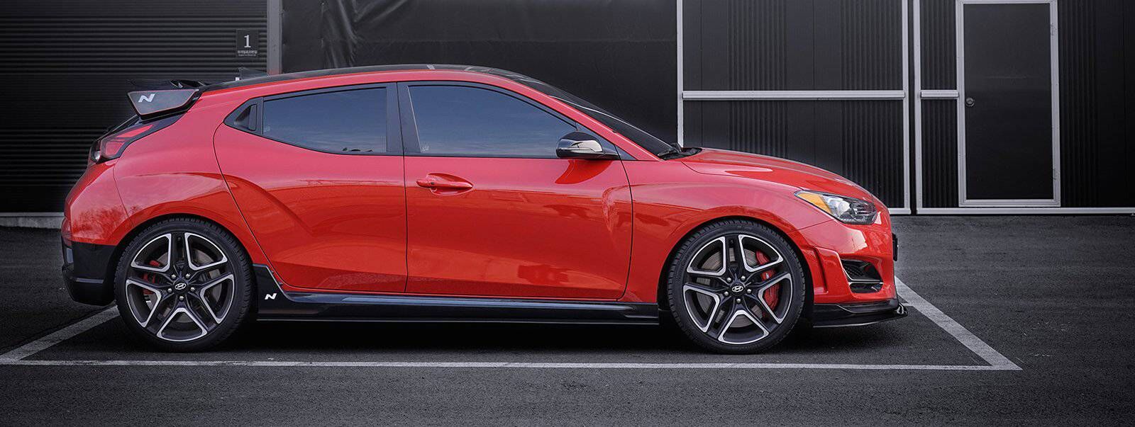 2019-2022 Hyundai Veloster N V1 Carbon Fiber Side Skirts by ADRO USA - A10A20-1401