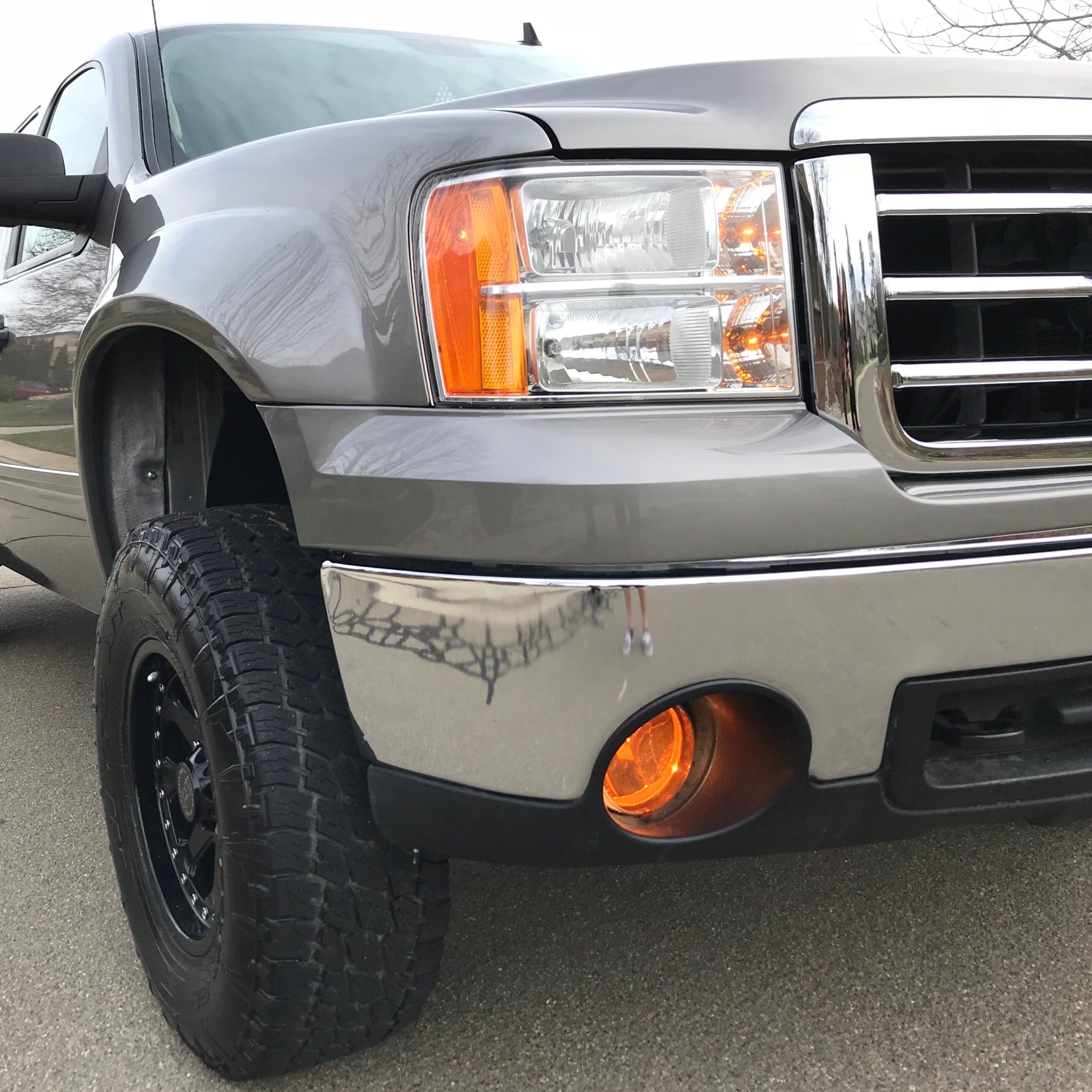 2007-2013 GMC Sierra Front Fenders Wide-Body 4" Flare 2" Rise - Pair