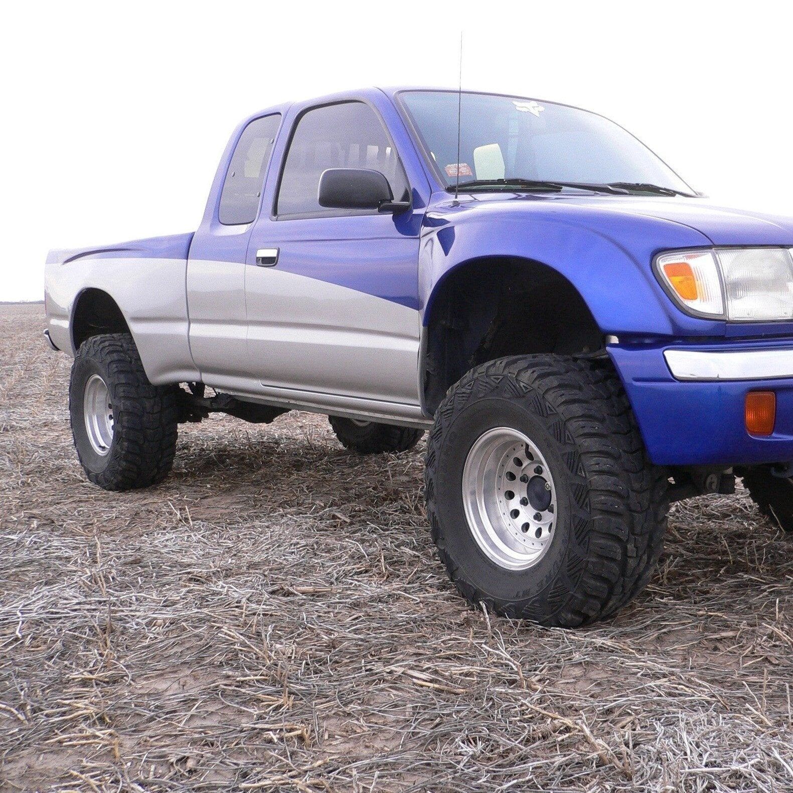 1995-2004 Toyota Tacoma BedSides Rear Fenders Wide-Body 4" Flare 3" Rise for Standard Bed - Pair