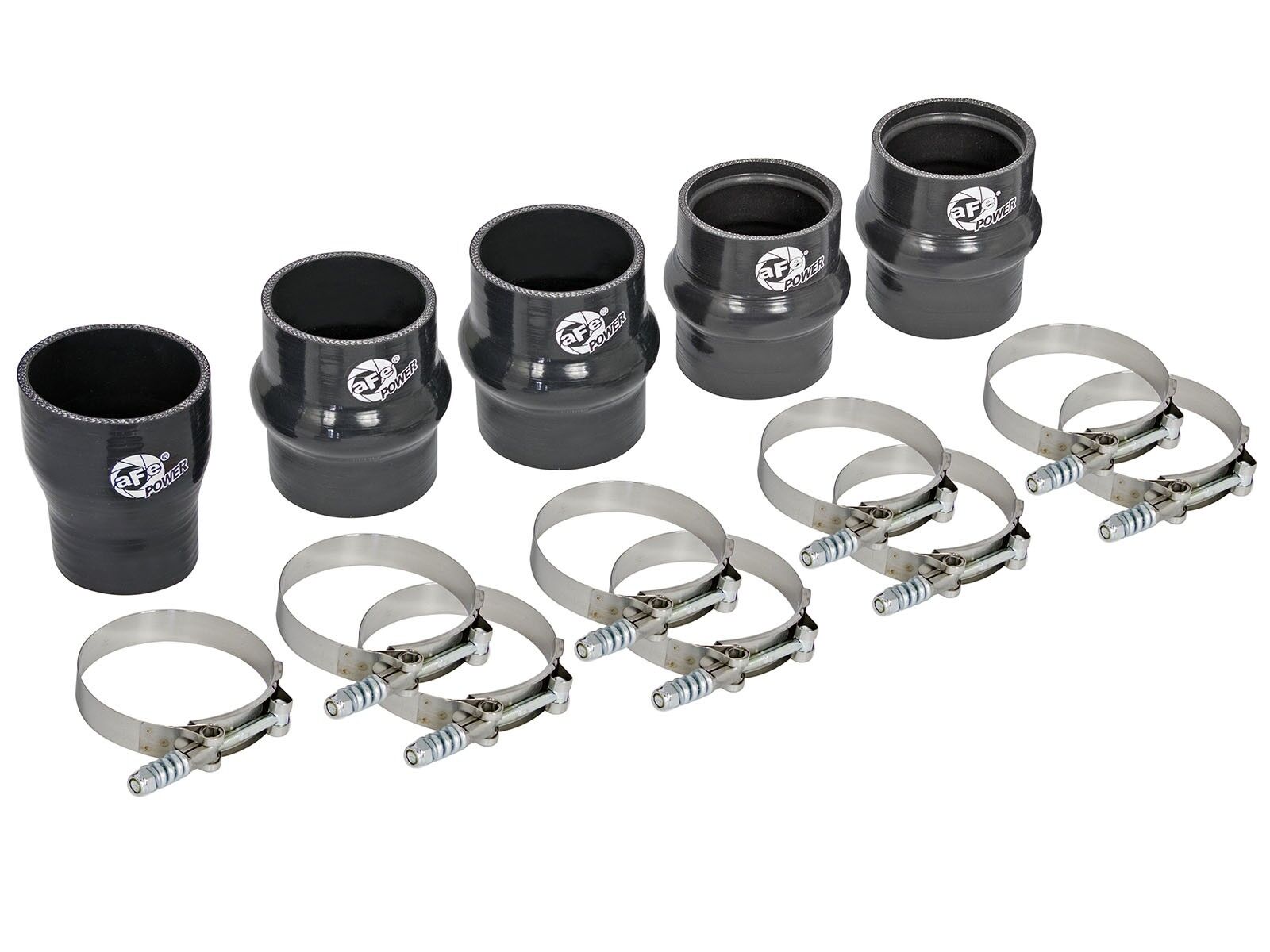 2011-2016 Chevrolet Silverado 3500 HD LML Duramax Turbo Diesel V8 6.6L BladeRunner Intercooler Couplings & Clamps Kit - aFe Tubes Only - 46-20110A