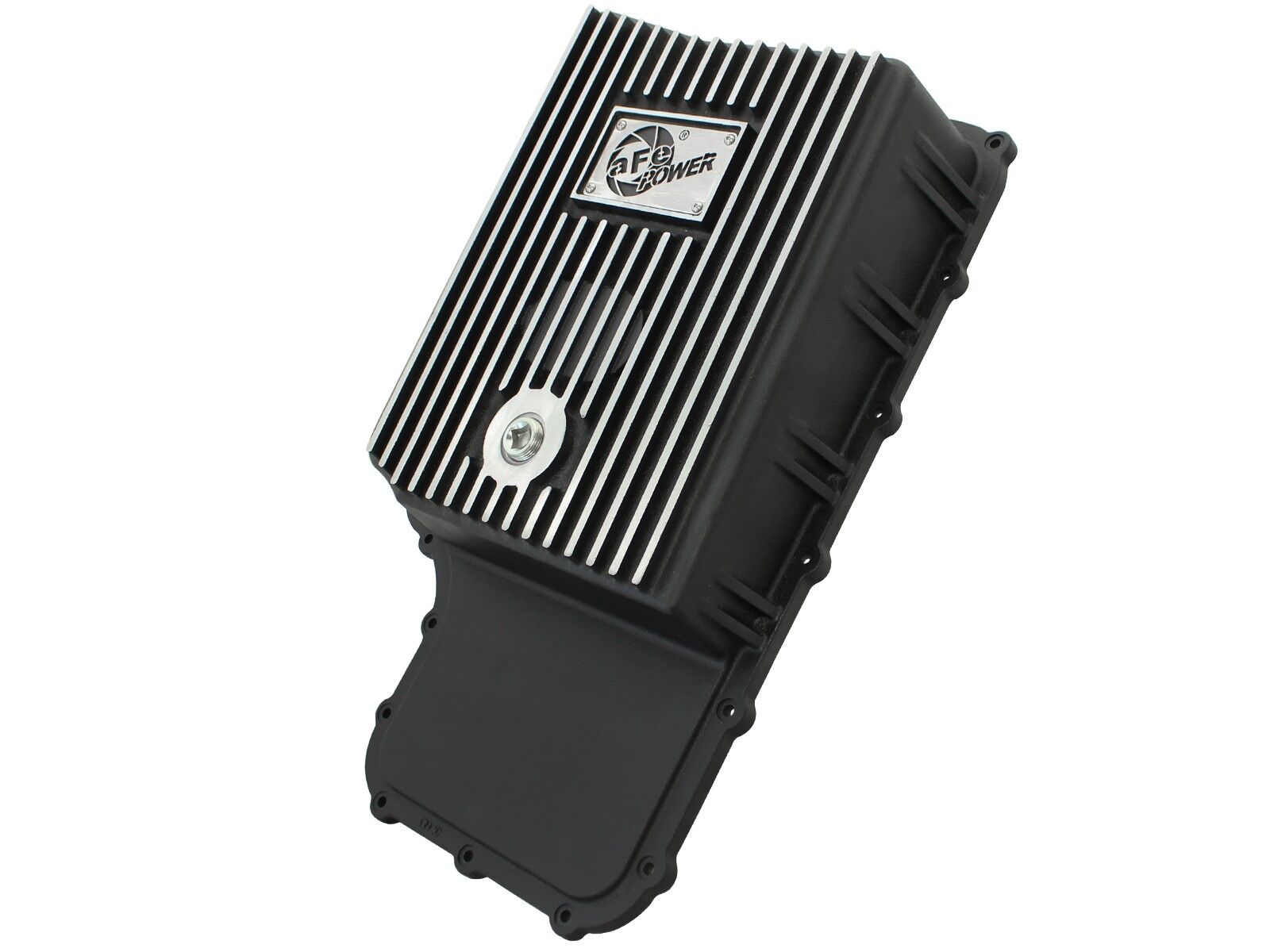 2011-2019 Ford F-350 Super Duty Turbo Diesel V8 6.2L Transmission Pan Machined Fins