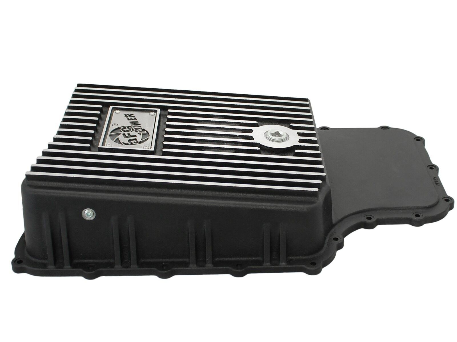 2011-2019 Ford F-350 Super Duty Turbo Diesel V8 6.2L Transmission Pan Machined Fins