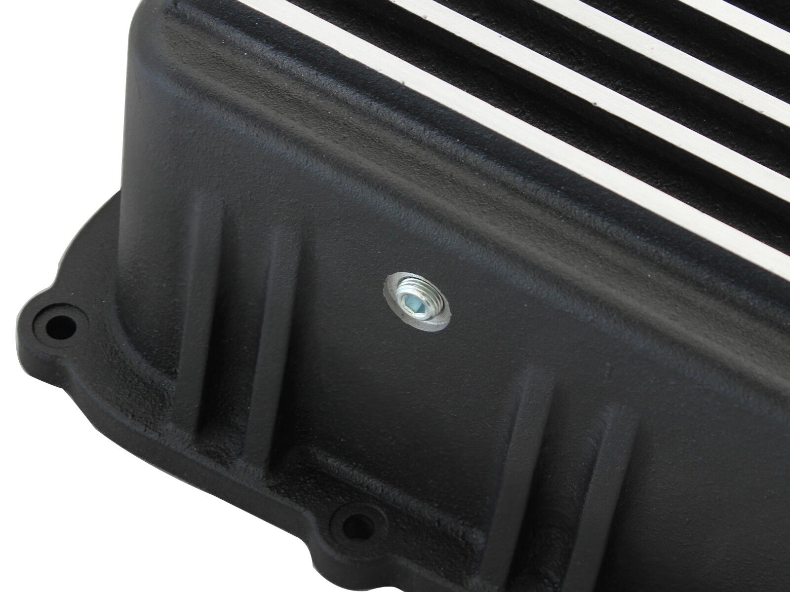 2011-2019 Ford F-350 Super Duty Turbo Diesel V8 6.2L Transmission Pan Machined Fins