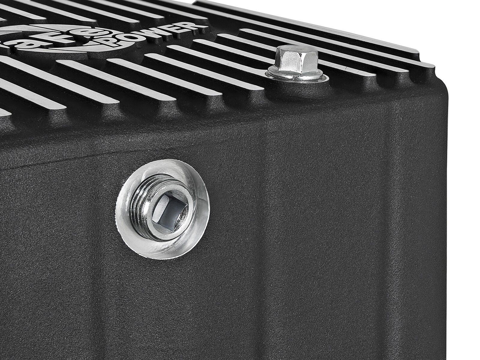 2011-2016 Chevrolet Silverado 3500 HD LML Duramax Turbo Diesel V8 6.6L Engine Oil Pan Black Machined Fins