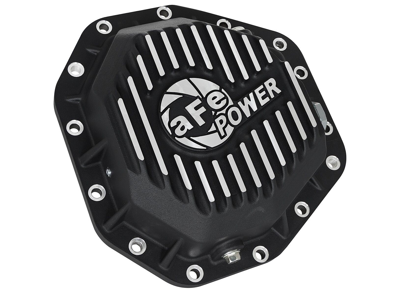 2017-2019 Ford F-350 Super Duty Turbo Diesel V8 6.7L Rear Differential Cover Machined Fins Pro Series