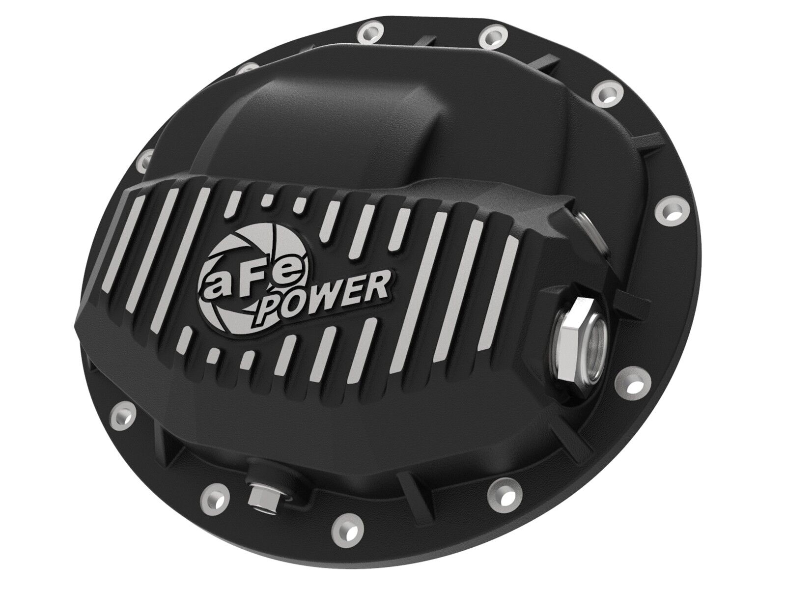 2013-2018 Ram Truck 3500 HEMI V8 5.7L Pro Series Front Differential Cover Black w/ Machined Fins