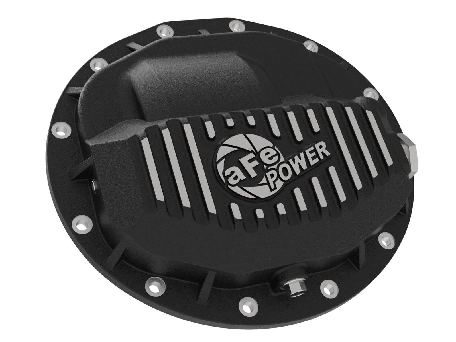 2013-2018 Ram Truck 3500 HEMI V8 5.7L Pro Series Front Differential Cover Black w/ Machined Fins