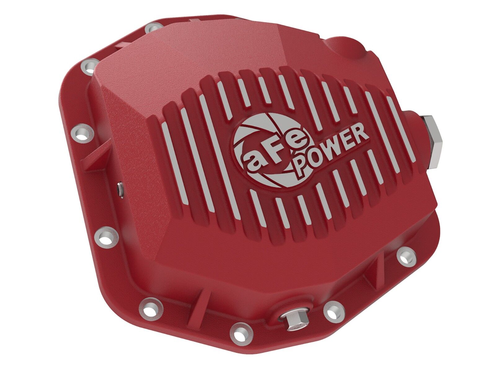 2018-2019 Jeep Wrangler JL V6 3.6L Pro Series Rear Differential Cover Red w/ Machined Fins