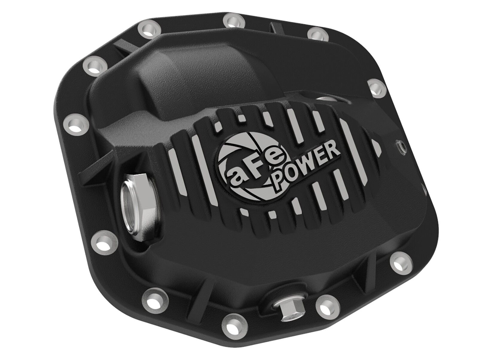 2018-2019 Jeep Wrangler JL V6 3.6L Pro Series Front Differential Cover Black w/ Machined Fins