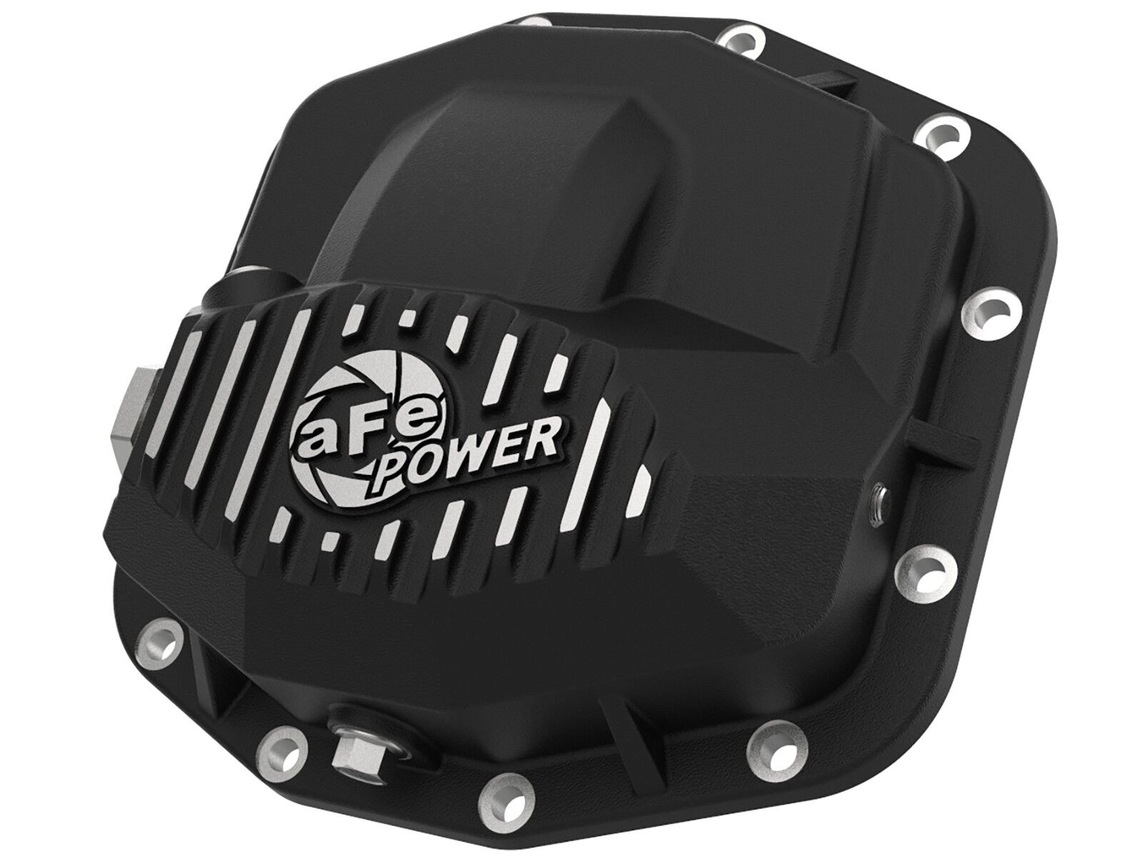 2018-2019 Jeep Wrangler JL V6 3.6L Pro Series Front Differential Cover Black w/ Machined Fins
