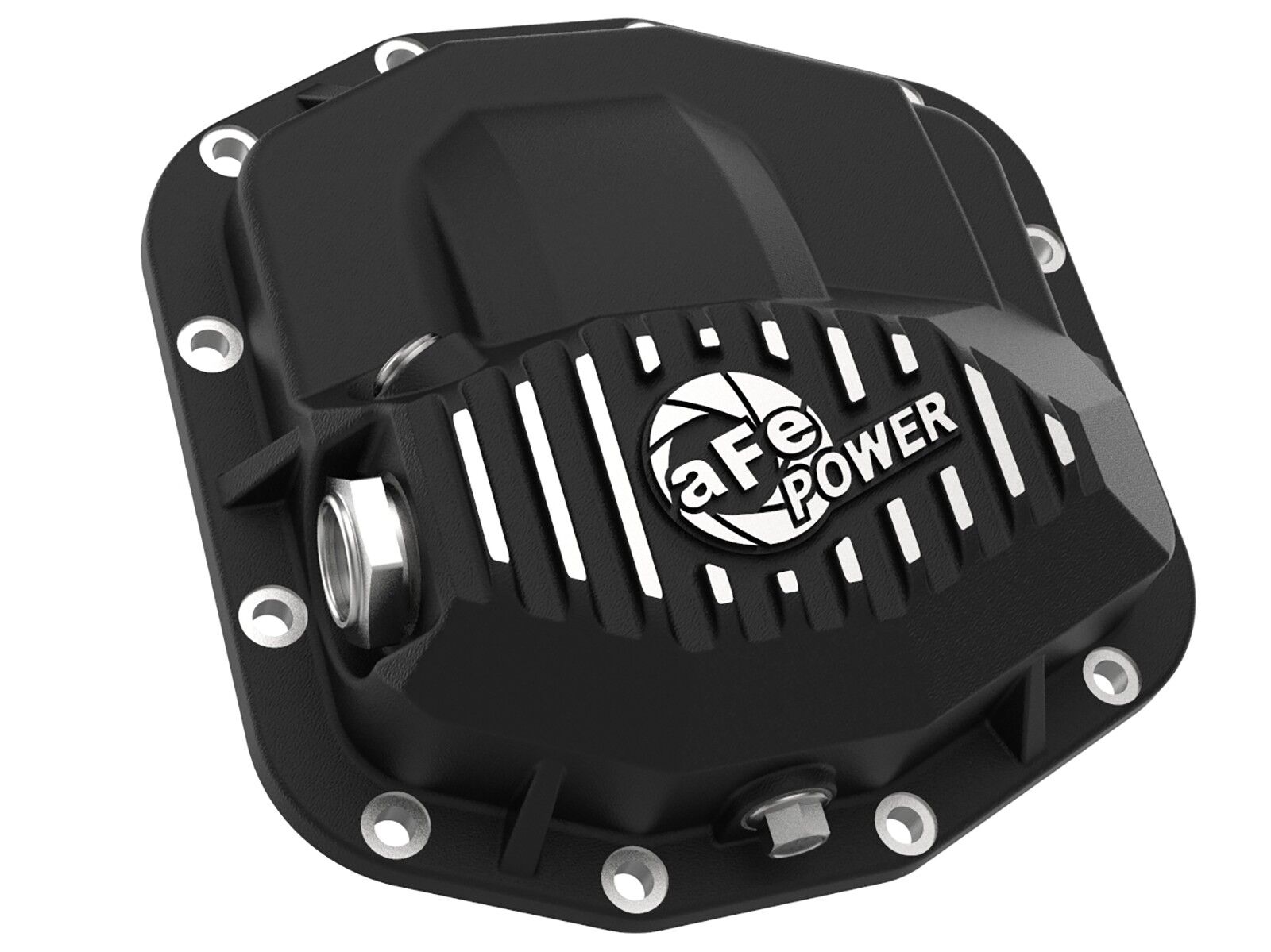 2018-2019 Jeep Wrangler JL V6 3.6L Pro Series Front Differential Cover Black w/ Machined Fins