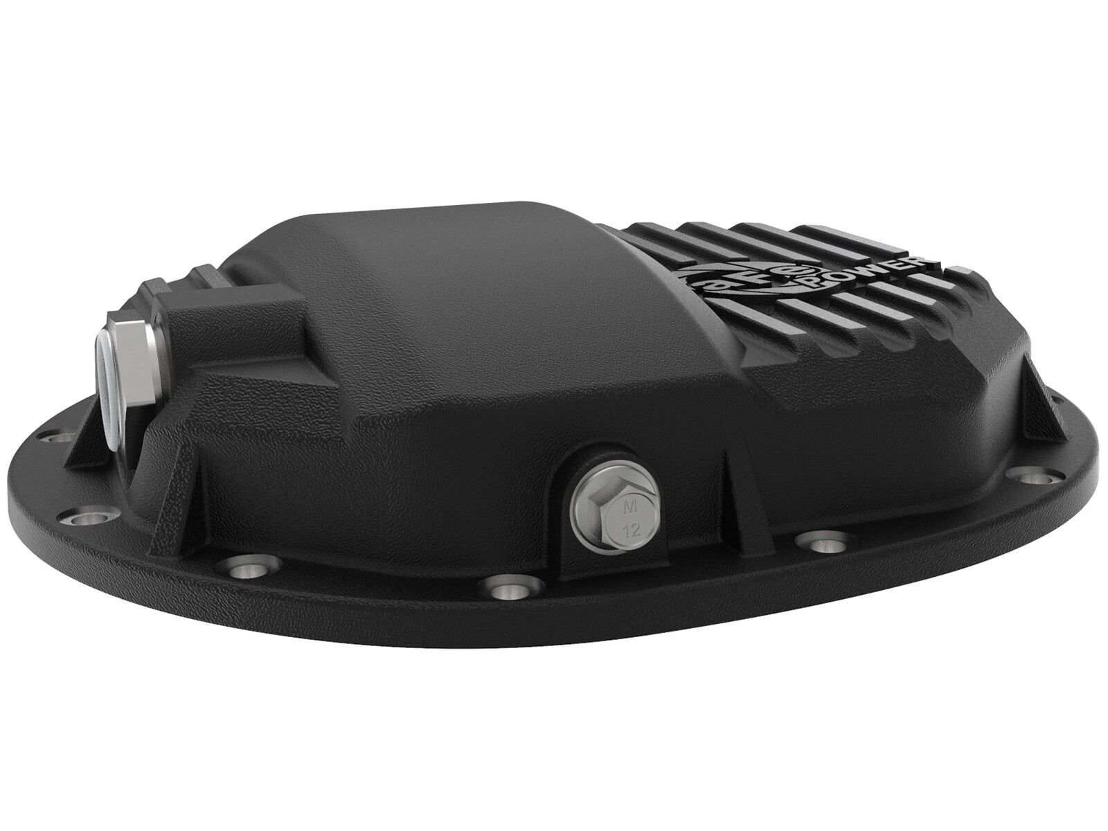 2014-2019 Chevrolet Silverado 1500 V6 4.3L/V8 5.3L/V8 6.2L Pro Series Rear Differential Cover Black w/ Machined Fins