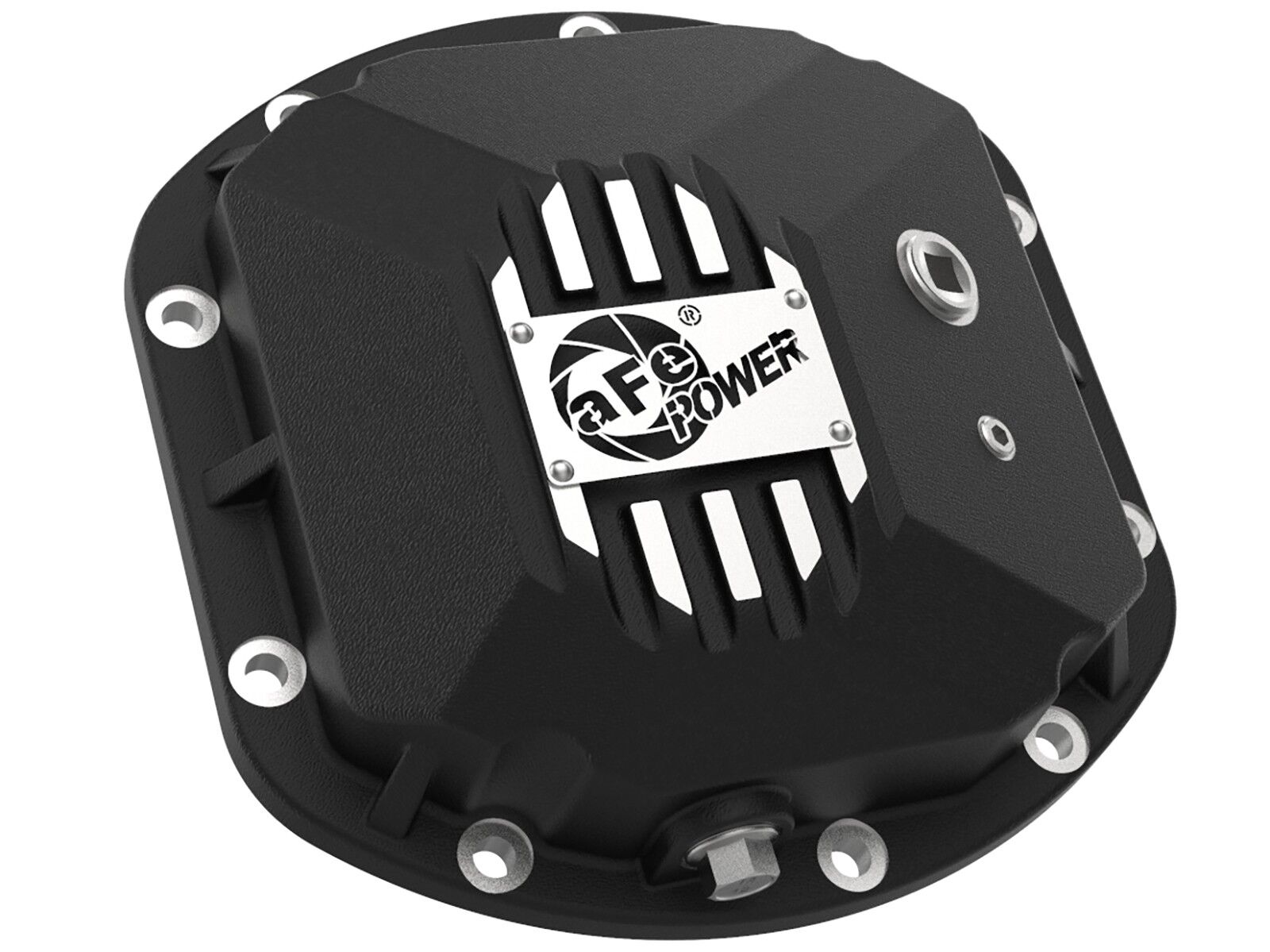 1997-2006 Jeep Wrangler TJ 4.0L Street Series Front Differential Cover Black w/ Machined Fins