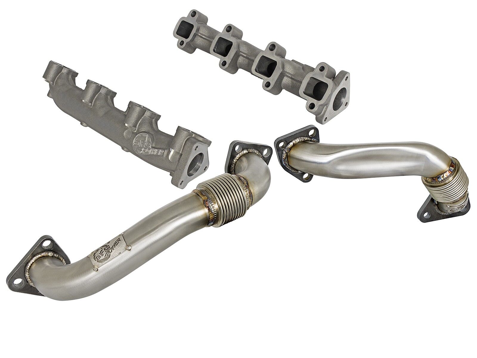 2001-2004 Chevrolet Silverado 3500 HD LB7 Duramax Turbo Diesel V8 6.6L BladeRunner Exhaust Manifold & Up-Pipes Combo - 48-34009-PK